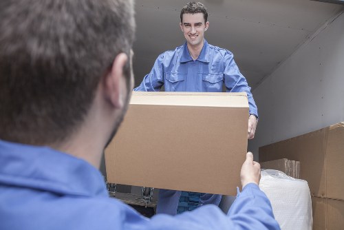 Furniture pick-up service for a Clapham home with bulky items ready for collection