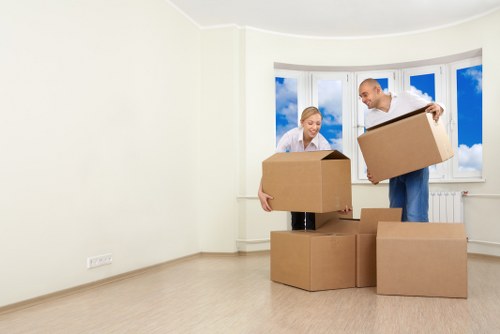 Removal team preparing a move in Clapham