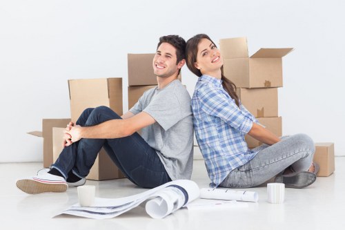 Office furniture and stock prepared for a commercial move