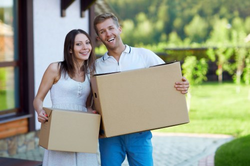 Careful packing and loading for a house move in Clapham