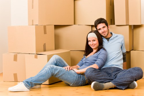 Careful unloading of household items at a Clapham flat