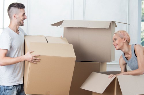 Local removals team handling stairs during a Clapham student move