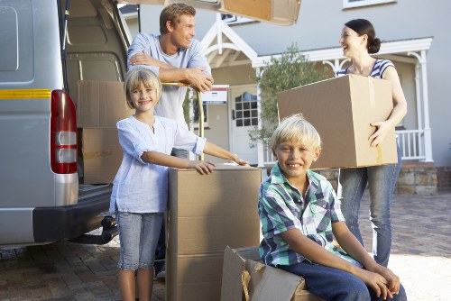 Careful furniture handling during a flat move in Clapham